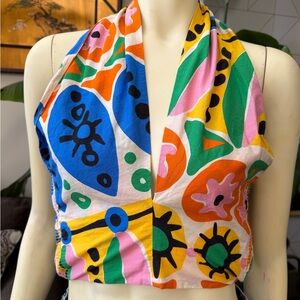 Zara Multicolor Abstract Camisole